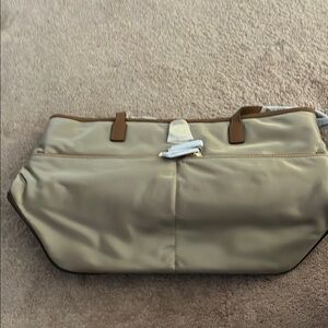 Elegant Beige and Brown Tote Bag